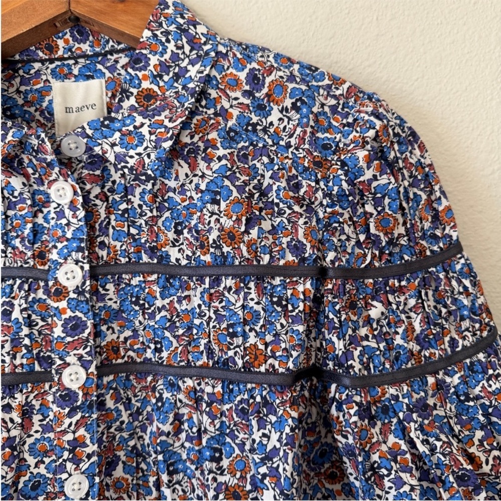 NWT The Leandra Shirred Yoke Blouse by Maeve - Picture 7 of 8